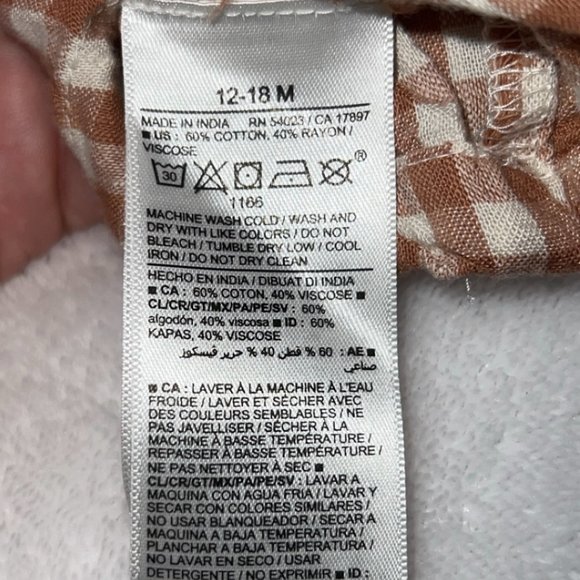 Old Navy Plaid Baby Romper NWT - Picture 4 of 6